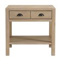 Alaterre Furniture Arden 2-Drawer Wood Nightstand with Open Shelf ANAN0229